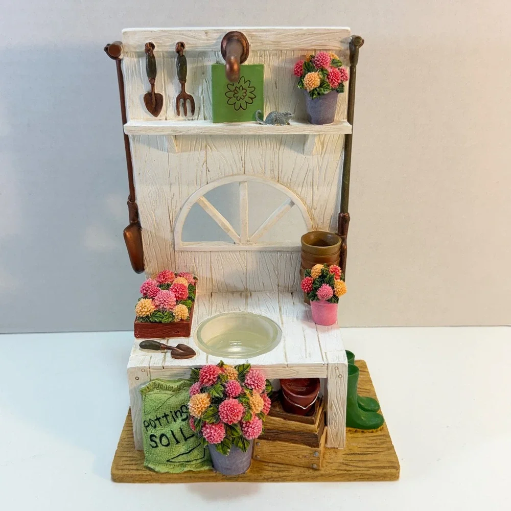 Yankee Candle Wax Warmer Home Decor Multicolor Gardening Potting Bench Figurine